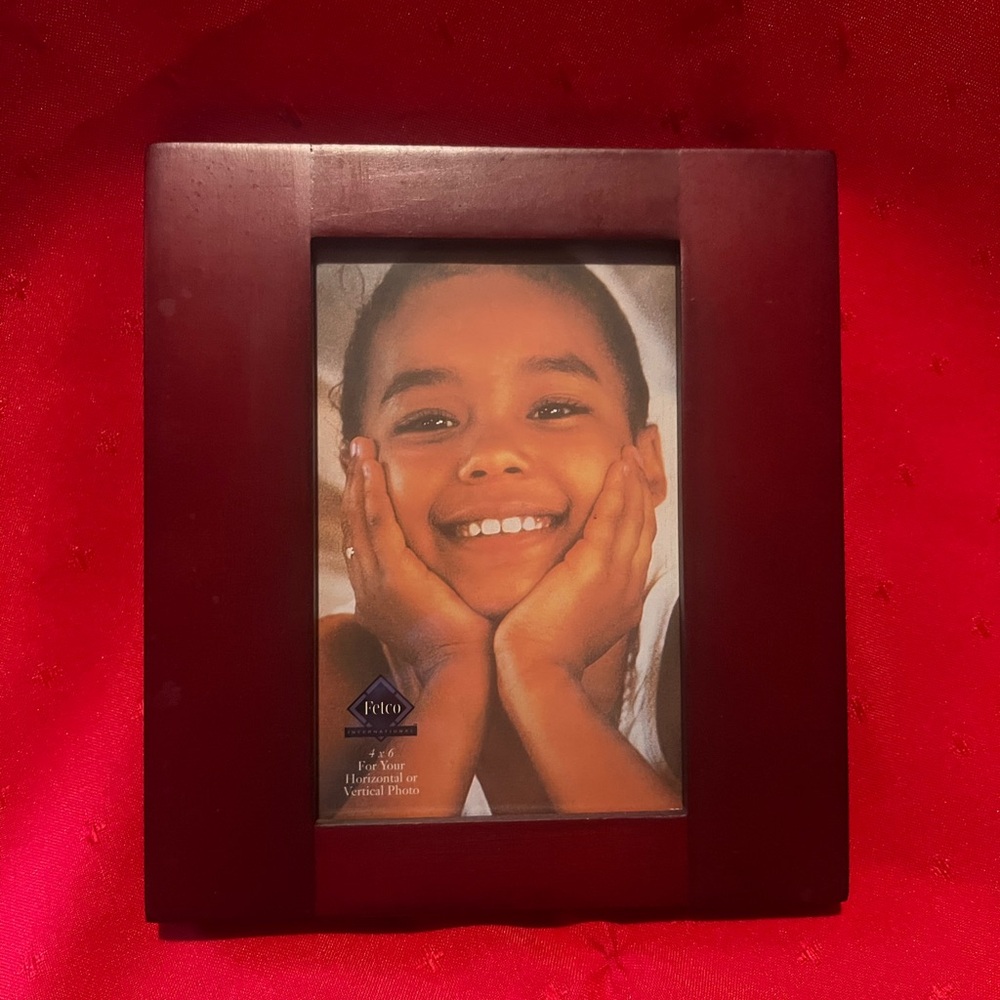 Red Wooden Photo Frame